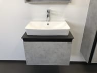 Тумба COMFORTY Эдинбург-60 (600х525х400) подвесная, с раковиной и столеш., бетон светлый 00-00001928