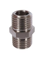 Ниппель STOUT 1/4"НН, никель,  SFT-0004-001414 — миниатюра 1