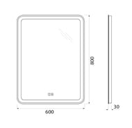 ������� BelBagno (600x30x800) ���������, ��������� �����������,�������� SPC-MAR-600-800-LED-TCH-WARM