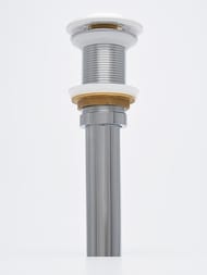 Донный клапан AQUAme Click-Clack, без перелива, керамическая накладка, белый AQM7002-0W