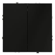 Выключатель с самовозвратом двухклавишный Voltum S70 VLS020608, черный матовый