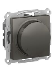 Светорегулятор (диммер) Systeme Electric ATLASDESIGN поворотно-нажимной 630Вт сталь ATN000936