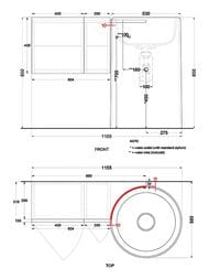 ����� ��� �������� Cielo ITACA (1280�310�850) ���������, ��� �������� �����, agave ITMT128 SXLSF AG