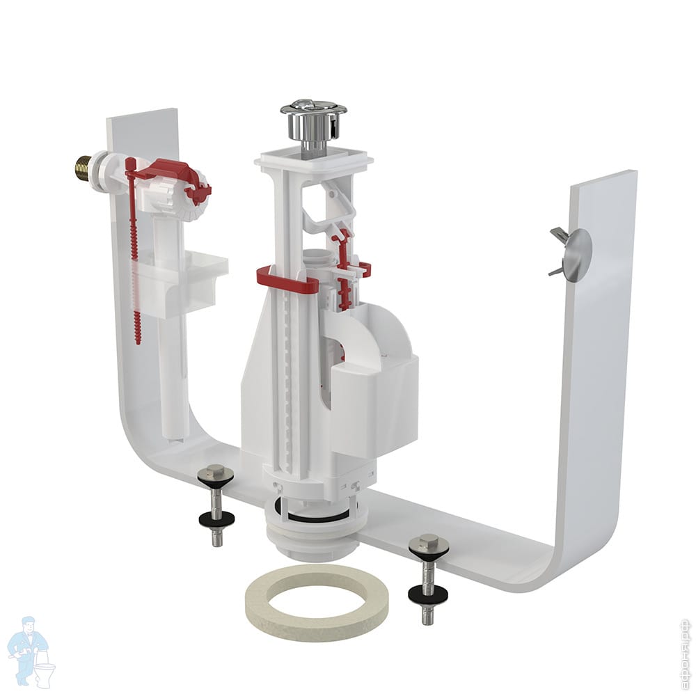 Арматура ALCAPLAST SA08K 1/2\" для унитаза с боковым подводом, с двойной ...