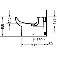 ���� ��������� Duravit No.1 370�650��, ����� ��������� ��� ��������� 22971000002