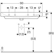 �������� Geberit Smyle Square (900�480�165) ���������, � ���.��� ��������� � ��������� 500.251.01.1