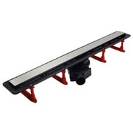 Душевой лоток BETTOSERB Confluo Frameless Line Black Glass 650мм с решеткой, комб.затвор