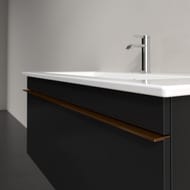 Тумба под раковину Villeroy & Boch VENTICELLO A935 05 PD (953х420х502) 1 ящик, черный, ручки медь