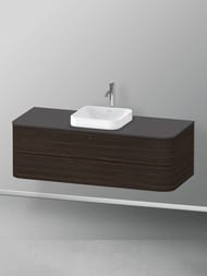 Тумба под раковину Duravit Happy D.2 Plus 1300х408х550 2 ящика, орех брашированный HP497206969 — изображение 2