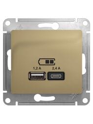 ������� Systeme Electric GLOSSA USB A+�, 5�/2,4�, 2�5�/1,2 �, ��������, ����� GSL000439