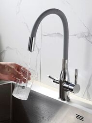 Смеситель для кухни с подключением фильтра для питьевой воды , FRAP хром, F4396