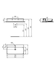 ���������� Ideal Standard CONCA (800�450) � 1 ���������� ��� ��������� � ��������� T369201
