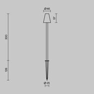 Ландшафтный светильник Maytoni Cane (Кейн) O504FL-L1B3K, 3000K 1,5Вт IP 65, черный матовый — изображение 10