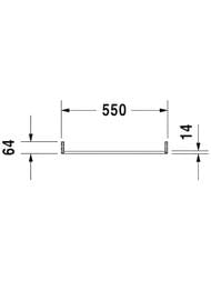 Полотенцедержатель для умывальника 60 см DURAVIT VERO хром 0030371000 — изображение 3