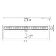 ������� ����� � �������������� ������� ACO Showerdrain B L=985�� h=77��, � �������, �������: �����