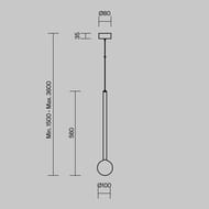 Подвесной светильник Maytoni Bubble dream (Бабл Дрим) MOD383PL-L4BS3K, 3000K, 3Вт, 260°, IP20, LED, латунь — изображение 2