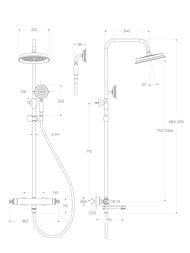 Душевая система BelBagno BOHEME-VSCM-BORO с изливом, брашированное золото — миниатюра 5