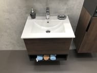 Тумба COMFORTY Франкфурт-60 (600х540х460) подвесная, с раков., дуб шоколадно-коричневый 00004150530