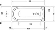 ����� ��������� Duravit Soleil by Starck ������������, 1700�750��, ����� 700501000000000