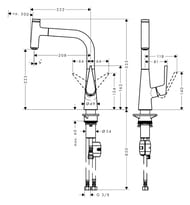 ��������� Hansgrohe Talis Select M51 ��� ����� 220 �������� ���������� ����� ����� 72822800
