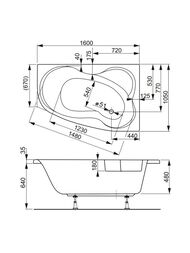 ����� ��������� VAGNERPLAST MELITE 160 L (1600�1050�480) �������, ����� VPBA163MEL3LX-04