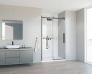Душевая дверь Vincea Como Soft 1300х1950 стекло прозрачное/профиль сталь вороненая, VDS-1CS130CLGM — миниатюра 2