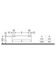 Полка Duravit DuraStyle (1200х150х440) с 2 ящиками, цвет белый матовый DS827101818