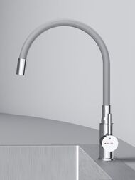 Смеситель для кухни AM.PM X-Joy S F85B07605 однозахватный, гибкий излив, серый/хром