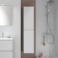 Пенал подвесной Burgbad Rocio 350х1600х320 реверсивный, 2 дверцы, белый матовый HSRU035F6226