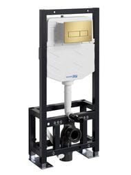 Инсталляция для унитаза WasserKRAFT Dill с клавишей смыва, цвет: золото 61TLT.010.ME.MG03