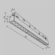 Трековый светильник Maytoni Points (Поинтс) TR031-4-18WTW-DD2-W Exility 2700-6000K 18Вт 36° Dim Dali2, IP20, белый