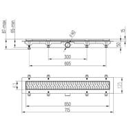 ������� ����� Paini Harmony L=650 �� D40, ������ �������, CH650HC