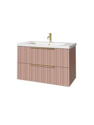 Тумба под раковину Caprigo RAIN 90 (870х446х550) подвесная, 2 ящика, цвет Пудра 36513-SF026