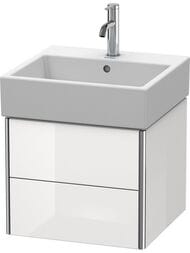 Тумба под раковину Duravit XSquare 484х397х460 подвесная, 2 ящика, белый глянец XS419202222 — миниатюра 1