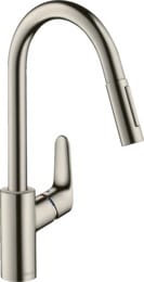 Смеситель Hansgrohe Focus M41 для кухни 240мм, вытяжной душ, сталь 73880800