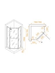 ������� ������ RGW Passage PA-081 (800�800�1950) ��������, ������ 6�� ����������/���� 35088188-11