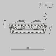 ������������ ���������� Maytoni Atom (����) DL003-02-W, 10��, IP20, GU10, �����