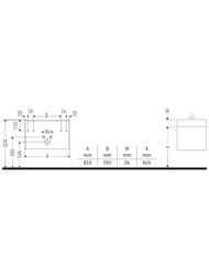 Тумба под умывальник Duravit Ketho.2 440x810x390 подвесная, 1 ящик, белый глянцевый K25056022220000 — изображение 2