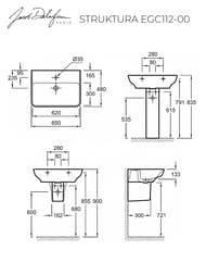 �������� ��������� Jacob Delafon STRUKTURA EGC112-00 (650�480) � ���������� ��� ���������, �����