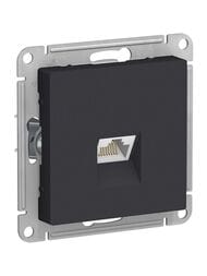 Розетка Systeme Electric ATLASDESIGN компьютерная RJ45, кат. 6A, механизм, КАРБОН ATN001086