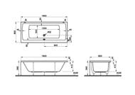 ����� ��������� Vitra Neon 180x80 ��� ������������ 52540001000