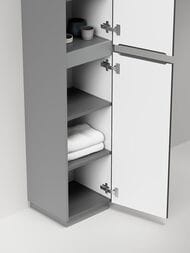 Шкаф-пенал SANCOS Folk Floor PFL35FGS 350х350х1880 напольный, 2 дверцы, цвет: Grey soft