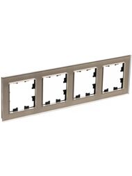 Рамка Systeme Electric ATLASDESIGN NATURE 4 поста, СТЕКЛО ШАМПАНЬ ATN320504
