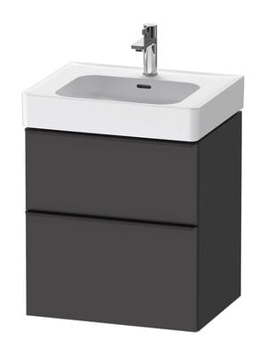 Тумба под раковину Duravit D-Neo (625x584x452мм) подвесная, графит матовый DE4376004490000