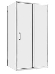 Душевой уголок ABBER Schwarzer Diamant AG301005-S605 (1000х600х1900) стекло 5мм,прозрачное/хром