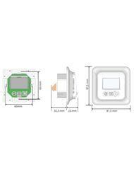 Терморегулятор Ensto ECO10LCDJR 2300W, 10 А, комбинированный, ЖК, электронный