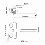 ��������� ��� �����/���� WasserKRAFT Dinkel 5802L ������� ���������� �����, ����