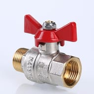 Кран шаровый 3/4"ВН VALTEC BASE красная бабочка VT.218.N.05
