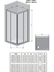 Стенка душевого уголка RAVAK SUPERNOVA SRV2-100 S (990x1850) раздвиж.дверь, стекло, белый+Grape