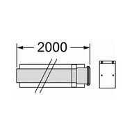 Удлинение DN 60/100 мм VAILLANT 2000 мм РР 303905